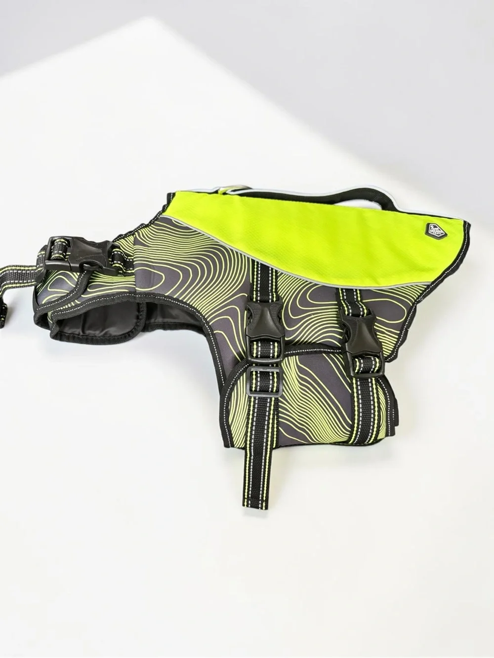 Arcadia Trail Medium High Visibility Dog Life Jacket Flotation Vest Neon Yellow